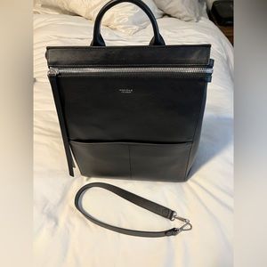 Mina Baie Harper Large Black with Silver Hardware - Genuine Leather